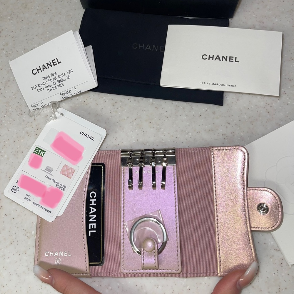 Chanel Key holder / chain 21K pink 4 key